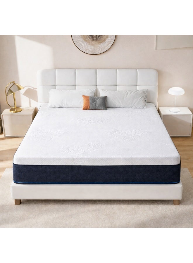 Supreme Silk Pocket Spring Mattress 160 × 200 × 30 cm – Queen Size, Memory Foam, Medium-Firm Spine Support, Pressure Relief & Edge Support